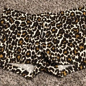 J. crew Factory chino cheetah shorts! 4”